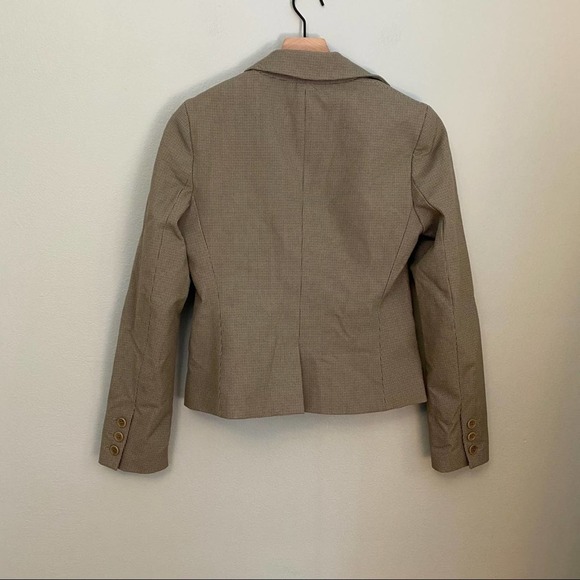 Theory Tan Classy Button Front Blazer Pockets Size 6 - Picture 10 of 11